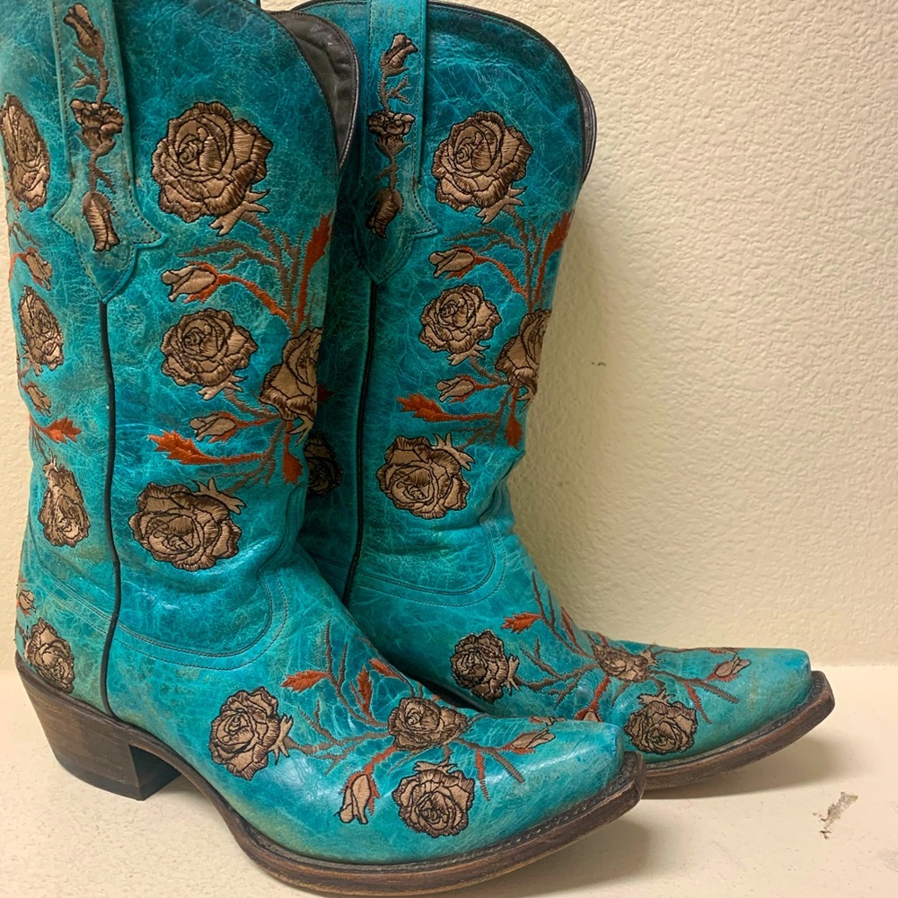 Lucchese Turquoise Boots 9B